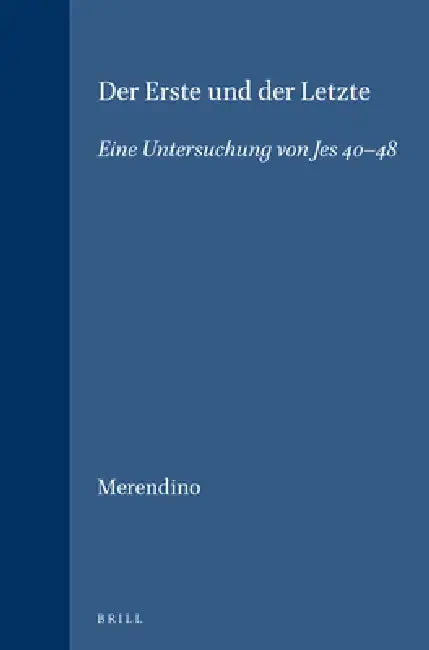 Cover of Der Erste Und Der Letzte