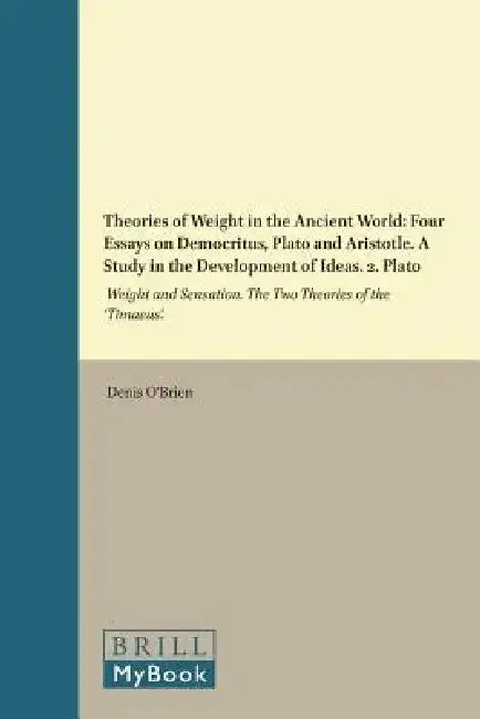 Cover of Theories of Weight in the Ancient World