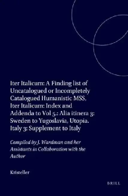 Cover of Iter Italicum