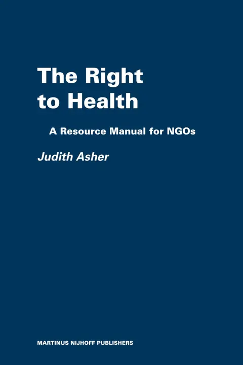 Cover of The Right to Health