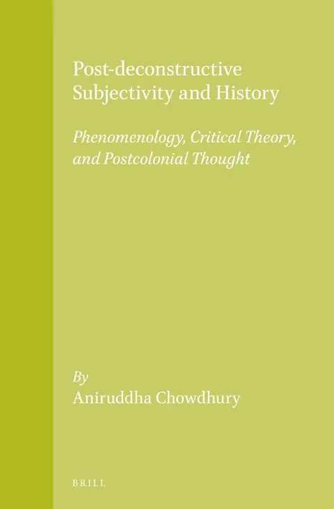 Cover of Post-Deconstructive Subjectivity and History