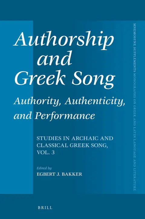 Cover of Authorship and Greek Song