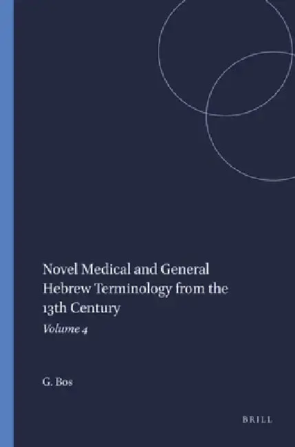 Cover of Novel Medical and General Hebrew Terminology from the 13th Century