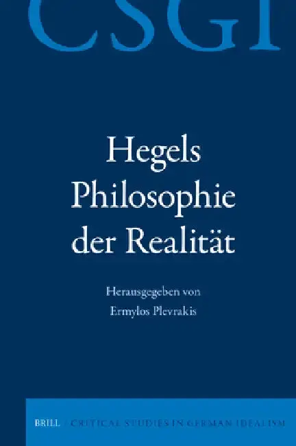 Cover of Hegels Philosophie Der Realität