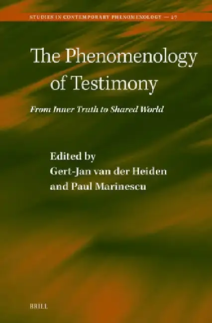 Cover of The Phenomenology of Testimony
