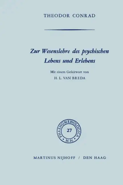 Cover of Zur Wesenlehre Des Psychischen Lebens Und Erlebens