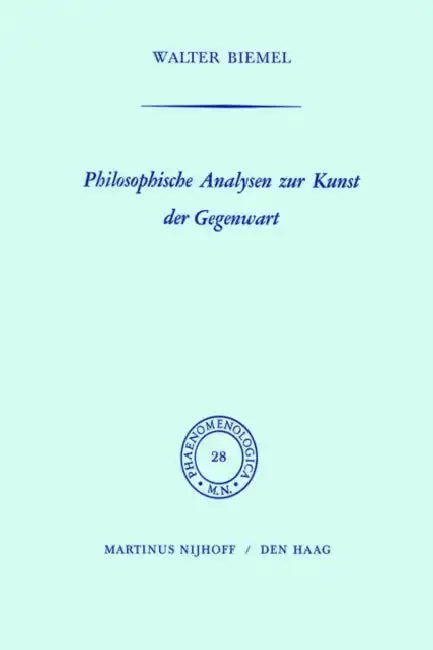 Cover of Philosophische Analysen Zur Kunst Der Gegenwart