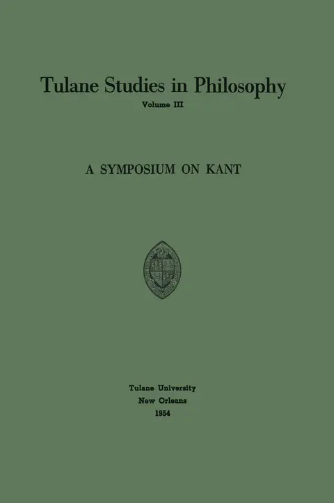 Cover of A Symposium on Kant