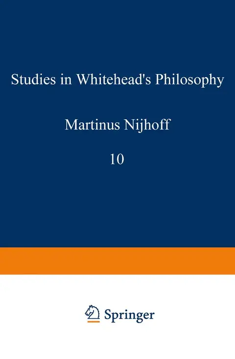 Cover of Studies in Whitehead s Philosophy
