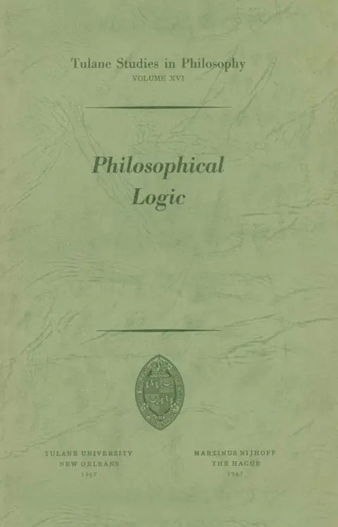 Cover of Philosophical Logic