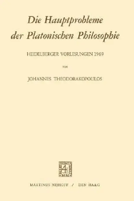 Cover of Die Hauptprobleme Der Platonischen Philosophie