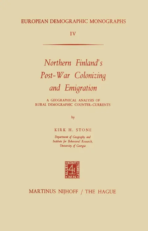 Cover of Northern Finland’s Post-War Colonizing and Emigration