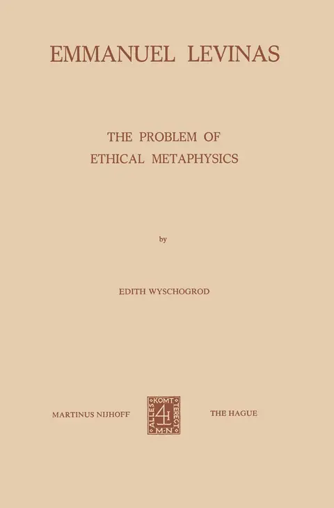 Cover of Emmanuel Levinas