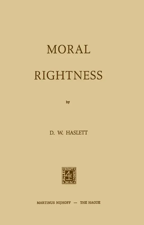 Cover of Moral Rightness