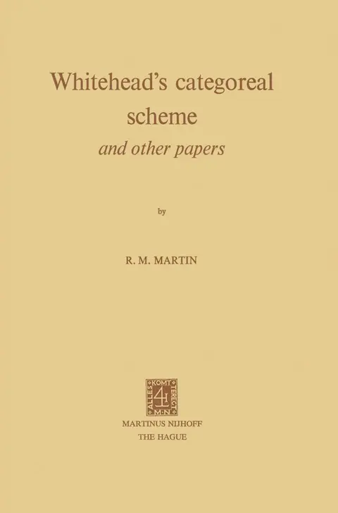 Cover of Whitehead s Categoreal Scheme and Other Papers