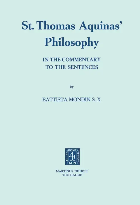 Cover of St. Thomas Aquinas’ Philosophy