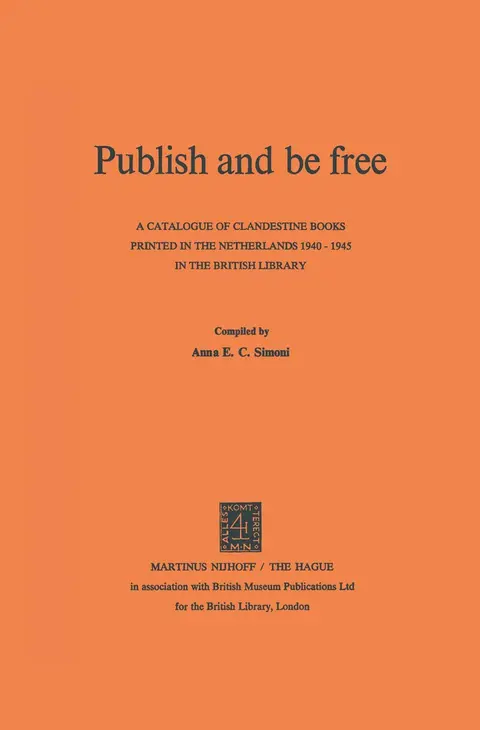 Cover of Publish and Be Free