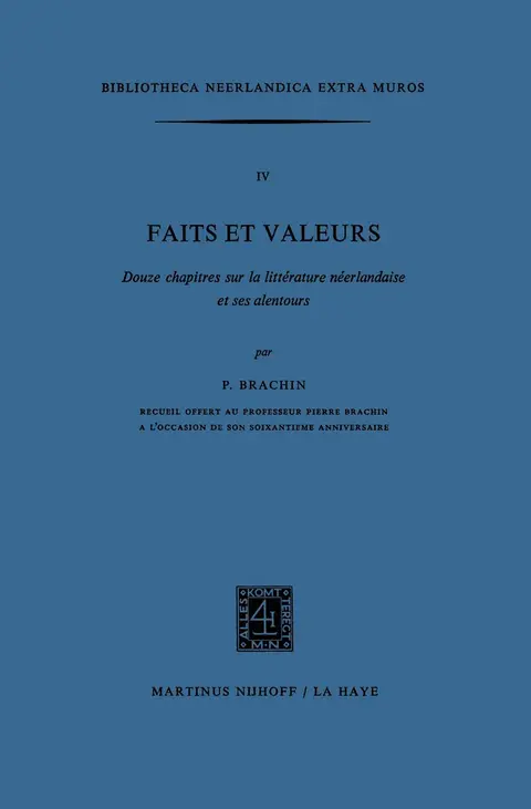Cover of Faits et Valeurs