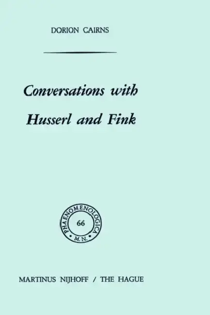 Cover of Conversations with Husserl and Fink