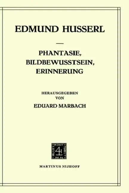 Cover of Phantasie, Bildbewusstsein, Erinnerung