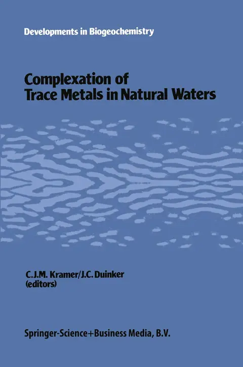 Cover of Complexation of trace metals in natural waters