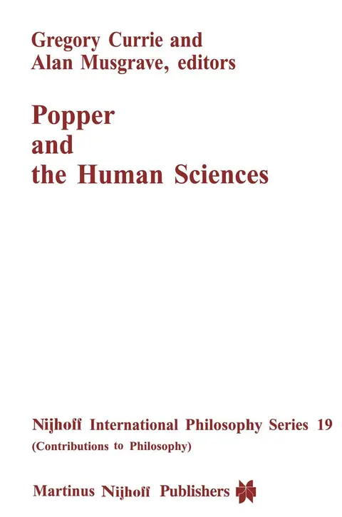 Cover of Popper and the Human Sciences