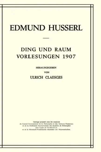 Cover of Ding Und Raum
