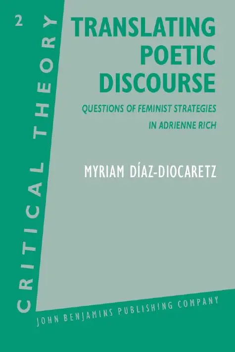 Cover of Translating Poetic Discourse