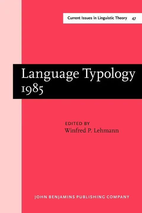 Cover of Language Typology 1985