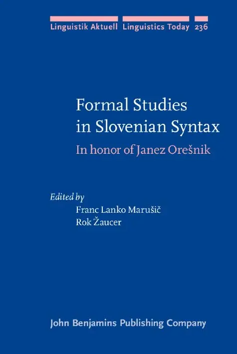 Cover of Formal Studies in Slovenian Syntax