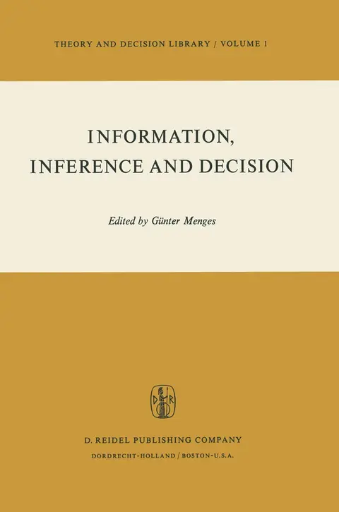 Cover of Information, Inference and Decision