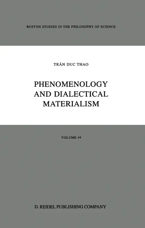 Cover of Phenomenology and Dialectical Materialism
