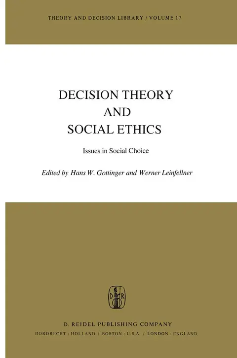 Cover of Decision Theory and Social Ethics