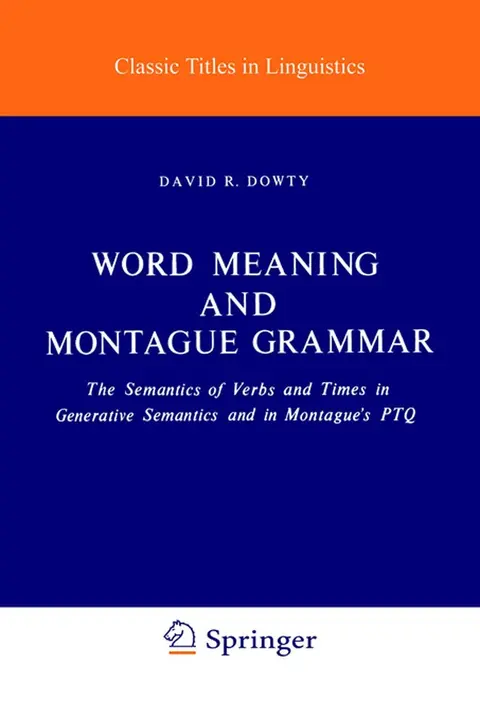 Cover of Word Meaning and Montague Grammar