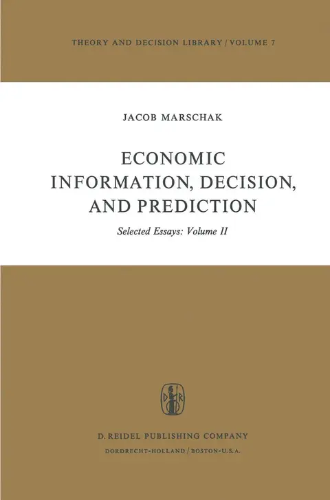 Cover of Economic Information, Decision, and Prediction