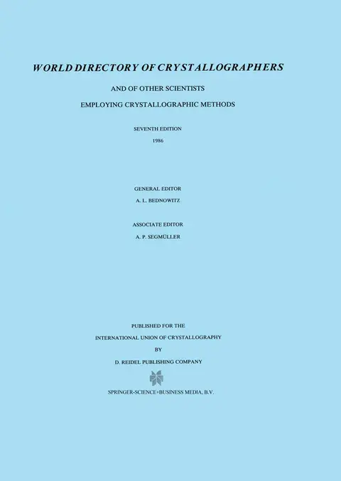 Cover of World Directory of Crystallographers