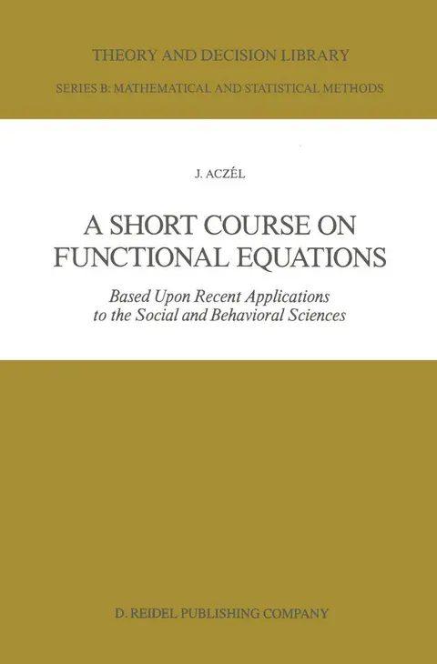 Cover of A Short Course on Functional Equations