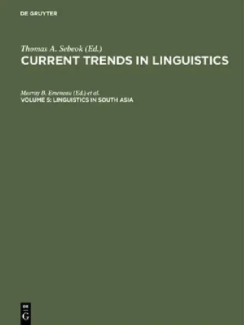Cover of Linguistics in South Asia