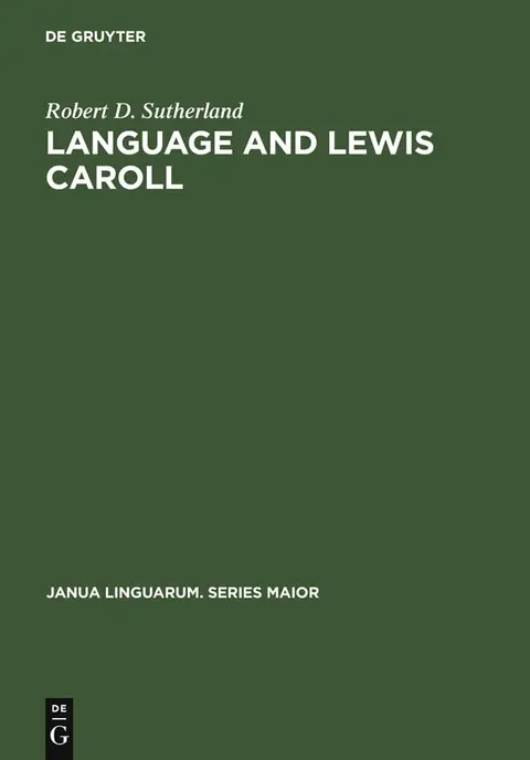 Cover of Language and Lewis Carroll
