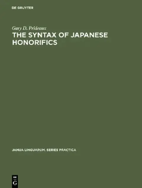 Cover of The Syntax of Japanese Honorifics