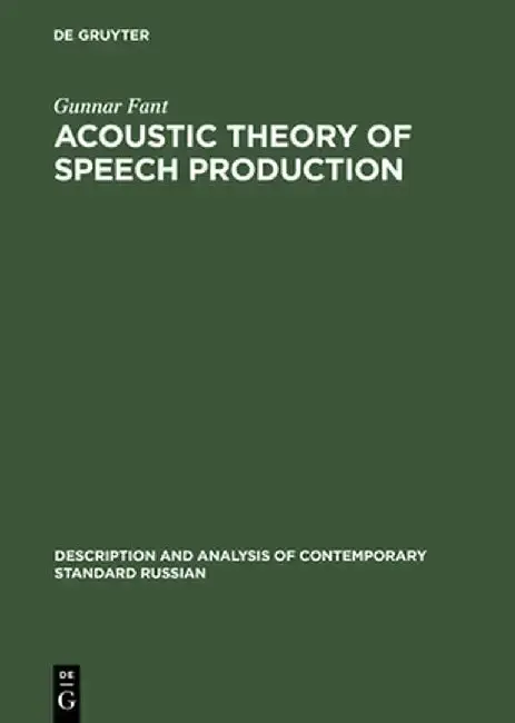 Cover of Acoustic Theory of Speech Production