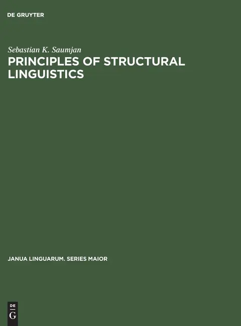Cover of Principles of Structural Linguistics