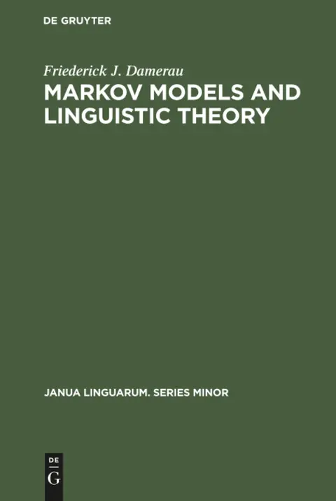 Cover of Markov Models and Linguistic Theory