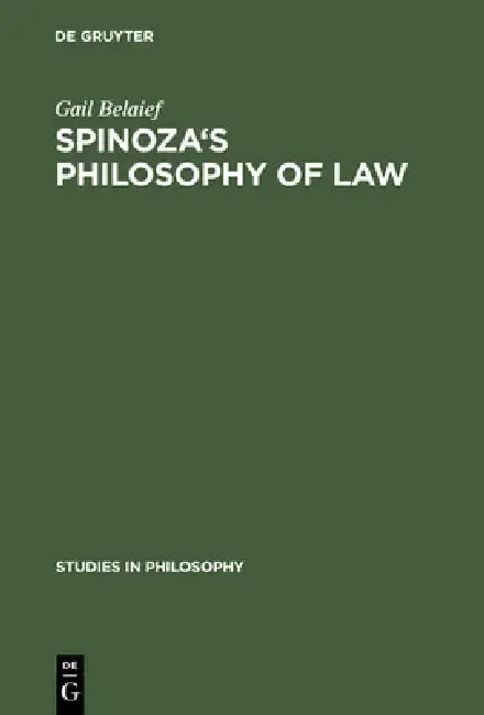Cover of Spinoza's Philosophy of Law