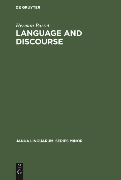 Cover of Language and Discourse