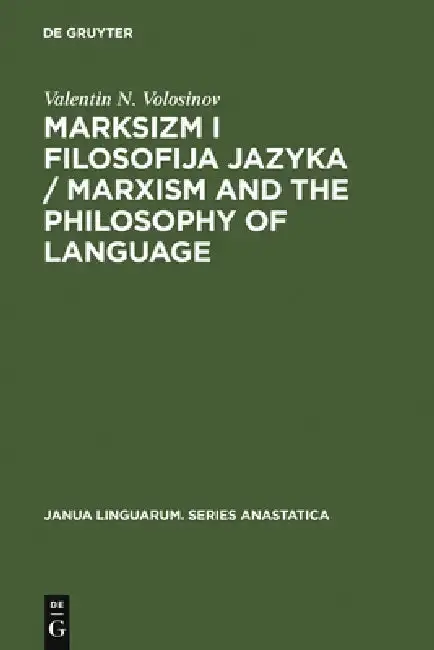 Cover of Marksizm i filosofija Jazyka / Marxism and the Philosophy of Language