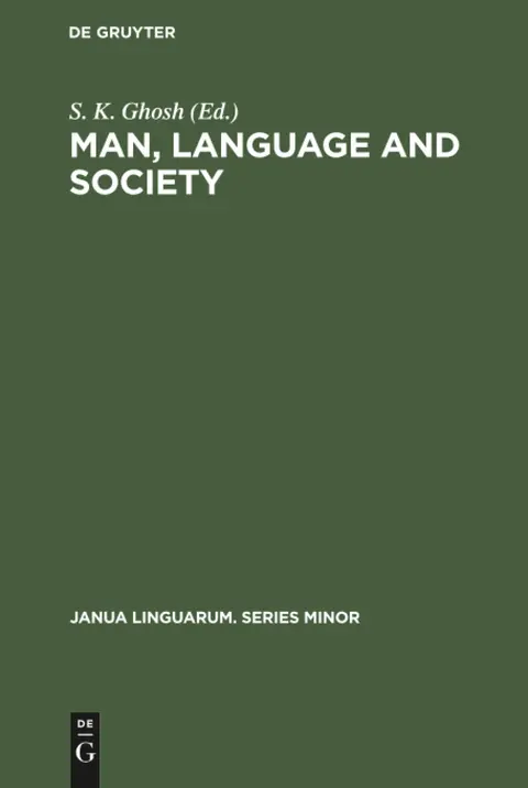 Cover of Man, Language and Society