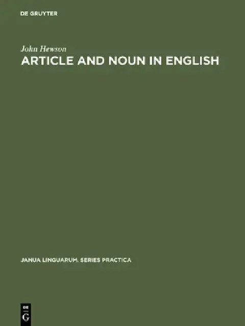 Cover of Article and Noun in English