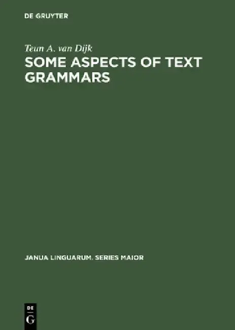 Cover of Some Aspects of Text Grammars