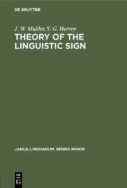 Cover of Theory of the Linguistic Sign